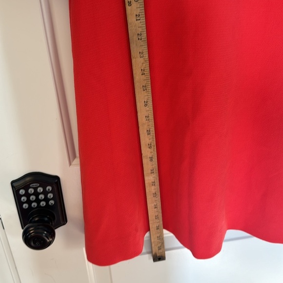Soft red J. Crew Dress business casual size 8 3/4 sleeve Gold back zipper - Picture 4 of 8